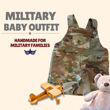 Military Baby Camo Overalls – Handmade Baby & Toddler Outfit, Newborn–4T