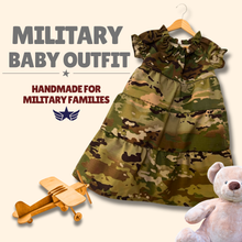 Military Baby Camo Dress – Handmade Military-Inspired Outfit, Newborn–4T