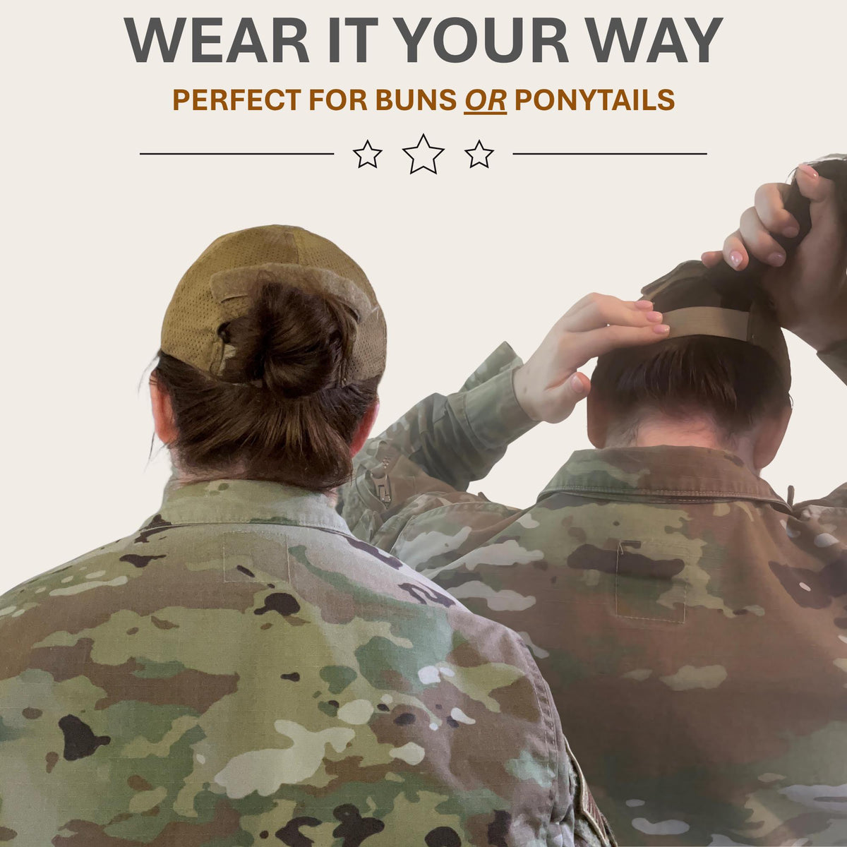 Women’s OCP Ponytail Cap – Military Tactical Mesh Hat