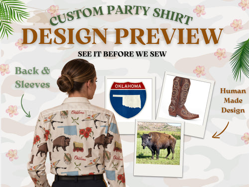 Custom Party Shirt Design Preview – Digital Mockup Before Ordering