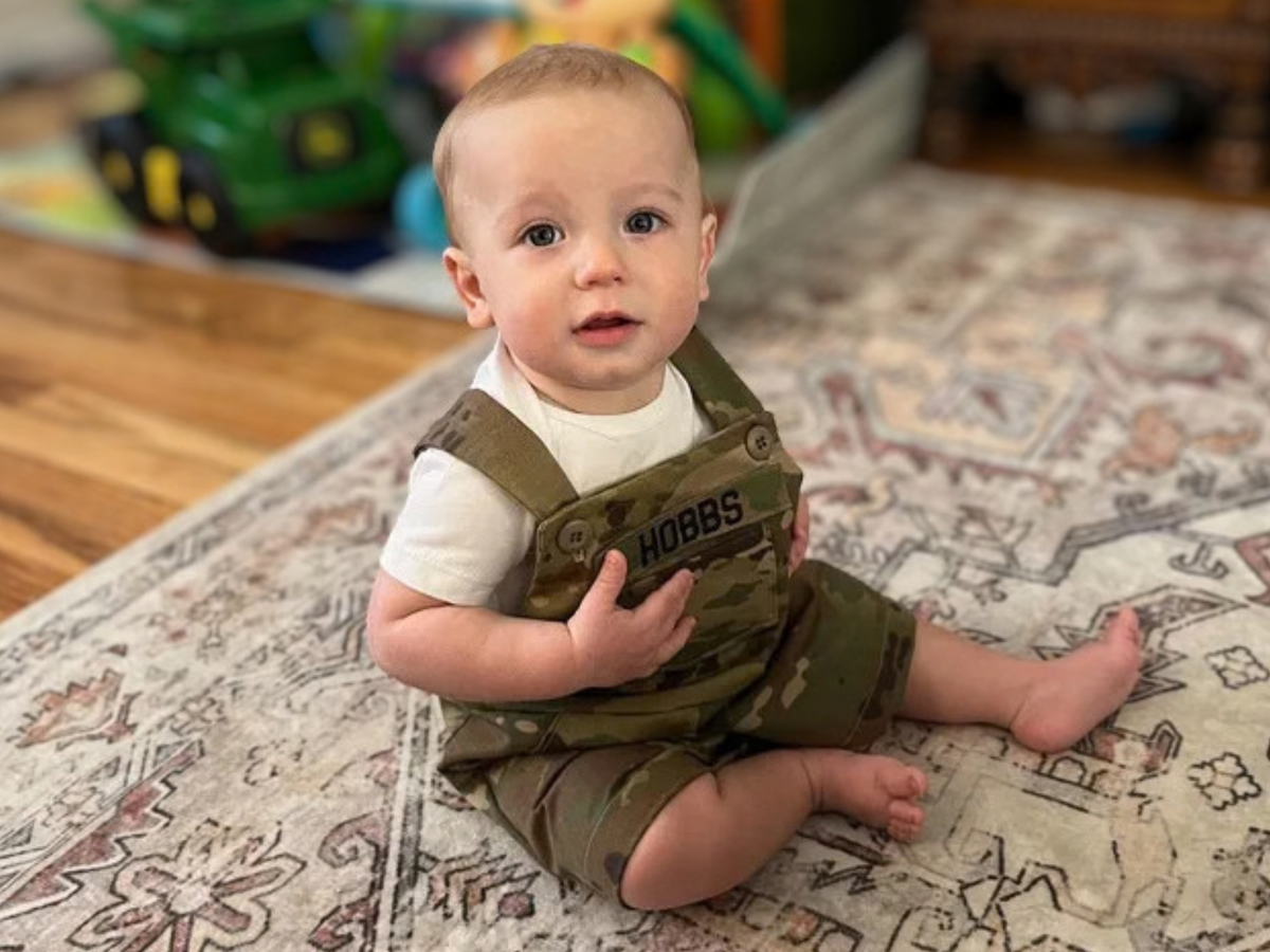 Military Baby Camo Overalls – Handmade Baby & Toddler Outfit, Newborn–4T