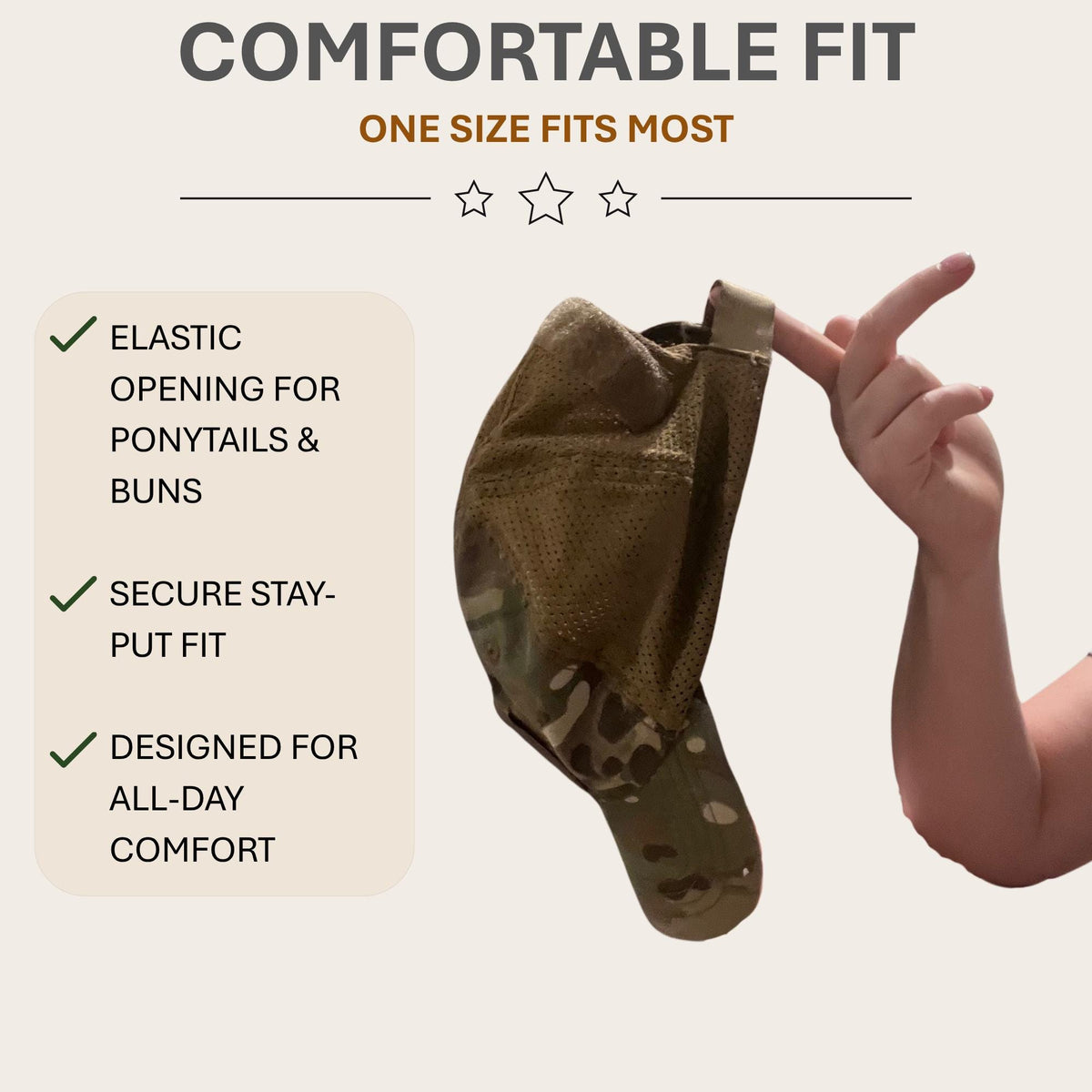 Women’s OCP Ponytail Cap – Military Tactical Mesh Hat